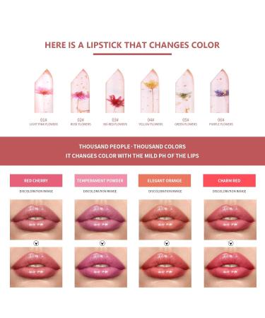 Mimore Jelly Flower Lip Balm Set - 6 PCs Color Changing Lipstick Nourishing & Durable Lip Repair - Buy Online on GoSupps.com