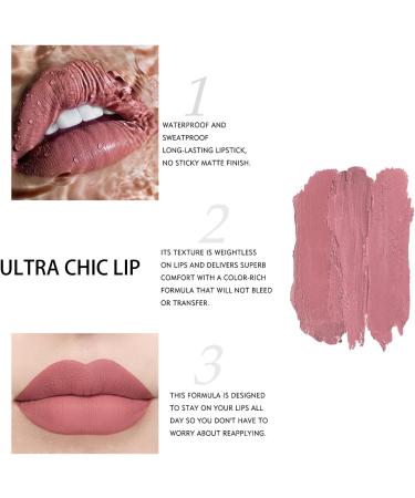 Nude Matte Lipstick - Long Lasting, Waterproof, Non-Stick Cup Lip Gloss for Women | Professional Cosmetics Gift - Buy Online on GoSupps.com