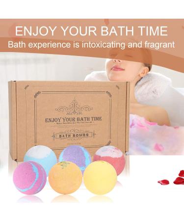 Luxury Bath Bombs Gift Set - 6 Natural Essential Oil Bubble Bombs for Relaxation & Skin Moisture | Perfect Spa Gifts for Moms Girlfriends & Kids - Buy Online on GoSupps.com