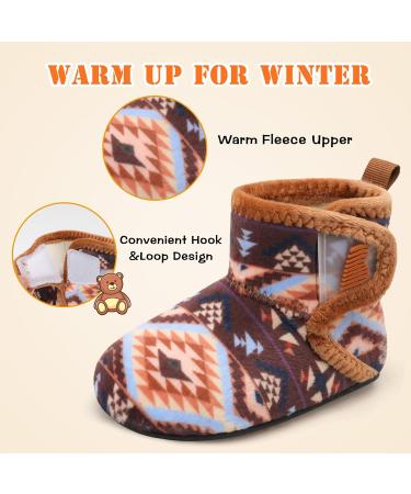 Joinfree Baby Slippers with Non-Slip Rubber Sole - Bohemian Style Home Booties - Buy Online on GoSupps.com
