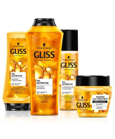Schwarzkopf Gliss Kur Oil Nutritive Keratin Serum & Beauty Oils Hair Repair Mask for Anti-Split Ends - 300ml | International Shipping Available - Buy Online on GoSupps.com