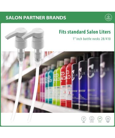 Universal Shampoo Conditioner Pump for 1L Bottles - 33.8 oz (2 Pack, White) - Buy Online on GoSupps.com