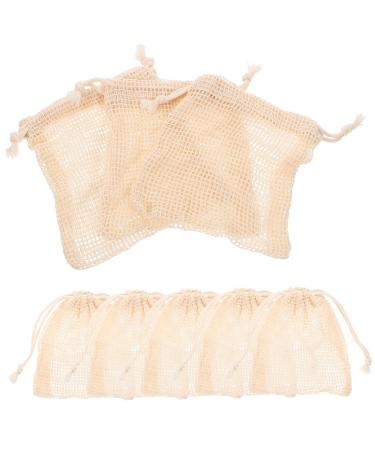 Baluue 8pcs Soap Storage Cotton Pouches Soap Net Cotton Linen