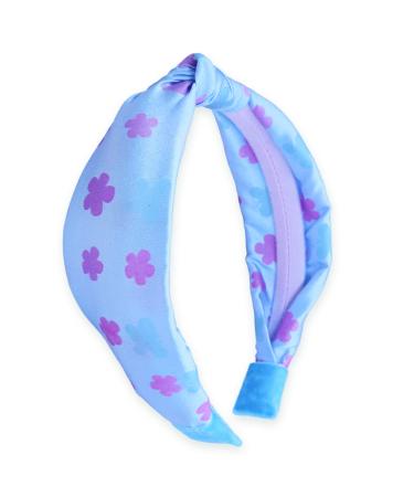 FROG SAC Color Changing Blue Knot Headband for Girls  Butterfly Headbands for Kids  Cute Satin Knotted Flower Hair Bands  Little Girl Daisy Head Band Hair Accessories Blue Daisy Butterfly