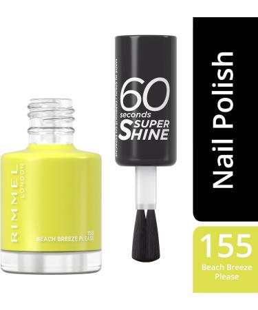 Rimmel London Super Shine 60 Seconds Nail Polish 155 Beach Breeze Please 8ml - Buy Online on GoSupps.com