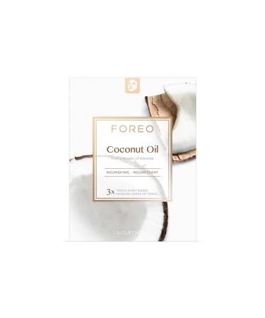 Foreo Coconut Oil Nourishing Sheet Mask 3-Pack | Deep Moisturizing Clean & Vegan Formula for Dehydrated Skin | Compatible with UFO Devices - Buy Online on GoSupps.com