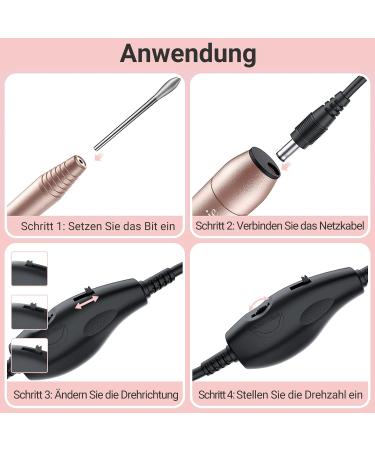 Melodysusie Electric Nail Drill - 20 000 RPM for Professional Nail Art | International Shipping Available - Buy Online on GoSupps.com