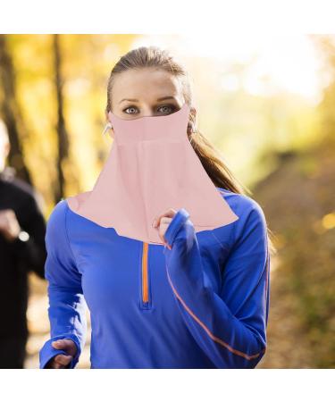 Sun Protection Masque Neck Gaiter Sun Masque Sun Face Cover Breathable Full Face Shield Face Scarf Cover Cooling Sunscreen Masque for Men Women Pink - Buy Online on GoSupps.com