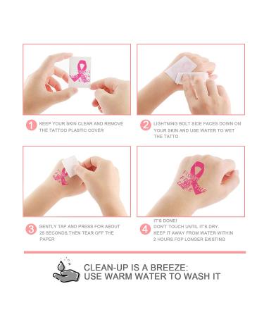 Pink Ribbon Breast Cancer Awareness Temporary Tattoos - Pack of 160 PCs - Buy Online on GoSupps.com