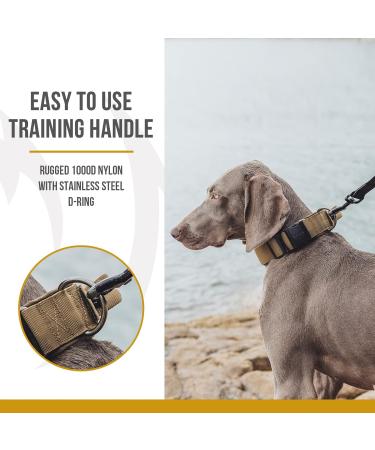OneTigris Dog Collar with Metal Buckle for Dogs - Coyote Brown Large | Durable & Stylish Pet Accessory for International Shipping - Buy Online on GoSupps.com