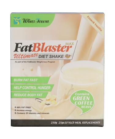 Wins Town Weight Loss Shake - Fat Blaster Diet Shake - Diet Replacement Powder for Dieters - Increase Energy (vanilla flavor 25g*10bags) vanilla flavor 25g*10bags