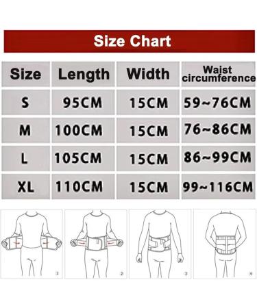 USSPO Self-Heating Tourmaline Waist Support Belt - Back Pain Relief Posture Correction Sciatica & Kidney Health Medium Black - Buy Online on GoSupps.com