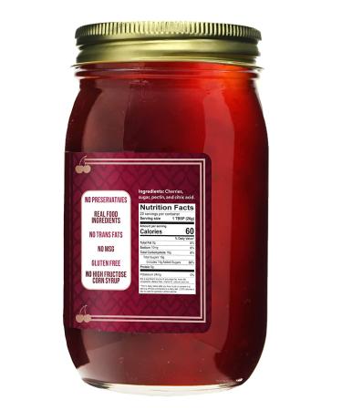 Green Jay Gourmet Cherry Butter - All-Natural  Gluten-Free Fruit Spread - Cherry Spread with Fresh Cherries - Gourmet Fruit Butter - No Corn Syrup  Preservatives or Trans-Fats - 19 Ounces - Buy Online on GoSupps.com