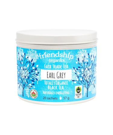 Friendship Organics Earl Grey Tea Bags Organic and Fair Trade Black Tea 20 Count