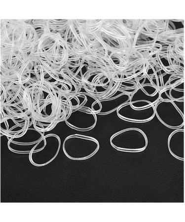 TYGA Store Pack of 1000 Mini Rubber Bands Soft Elastic Bands for Kids Hair Braids Ponytail Hair Pet Hairband Wedding Hairstyle and More (Clear) - Buy Online on GoSupps.com