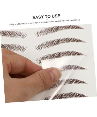 FOMIYES 36 Sheets Waterproof Eyebrow Stickers Makeup Stickers Quick Makeup Tools Temporary Brow Tattoos Set - Buy Online on GoSupps.com