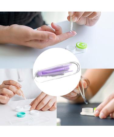 8PCS Portable Contact Lens Remover Set | Applicator Tool with Tweezers & Storage Case | Reusable Colorful Eye Contact Lenses Applicator for Daily Use - Buy Online on GoSupps.com