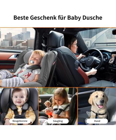 Ashfly 360 Baby Autospiegel - 1080p Car Mirror Camera with Night Vision & Wide Angle - Universal Rear Seat Monitor for iPhone - Buy Online on GoSupps.com