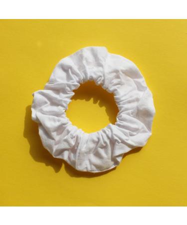20 Pack White Cotton Scrunchies - Perfect for Tie Dye Party Hair, Elastic Hair Ties for Women - 20 Count - Buy Online on GoSupps.com