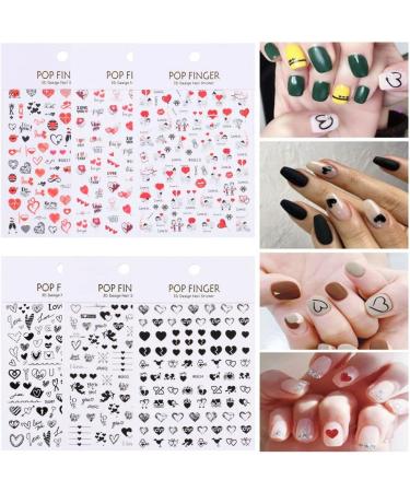 Fashion Romantic Self-Adhesive Heart Love Nail Art Decorations Manicure Accessories Nail Stickers Valentine's Day Decals(4) Style4 - Buy Online on GoSupps.com