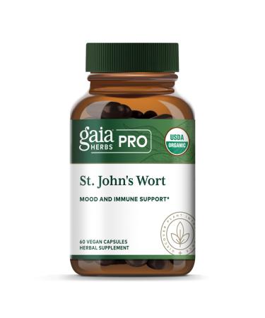 Gaia Herbs Pro St. John's Wort - Healthy Immune System Support Supplement - Health Supplement with Organic St John's Wort - 60 Liquid Phyto-Caps (30 Servings)