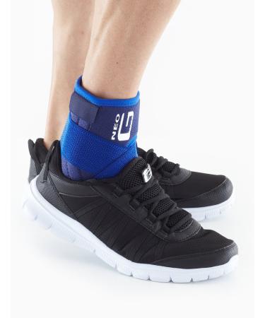 Neo-G Ankle Support | Adjustable Compression for Arthritis Relief & Joint Pain | Medical Grade Stabilized Support for Ankle Injuries & Sprains - Unisex Blue - Buy Online on GoSupps.com