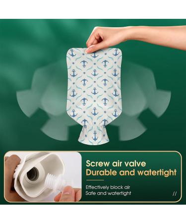 Hot Water Bottle with Lid - Pirate & Anchor Rubber Hot Water Bag for Pain Relief Cramps & Foot Warmer | Hot & Cold Therapy - Buy Online on GoSupps.com