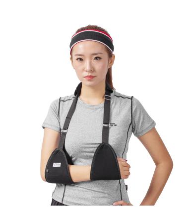 Triangle dislocates arm sling medical shoulder immobilizer rotator cuff wrist elbow forearm support clamp with soft padded lightweight for broken and broken arm