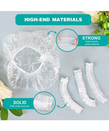 200PCS Disposable Shower Caps - Extra Elastic Large Waterproof Hair Cap for Women - Ideal for Home, Hotel, and Hair Salon Use - Buy Online on GoSupps.com