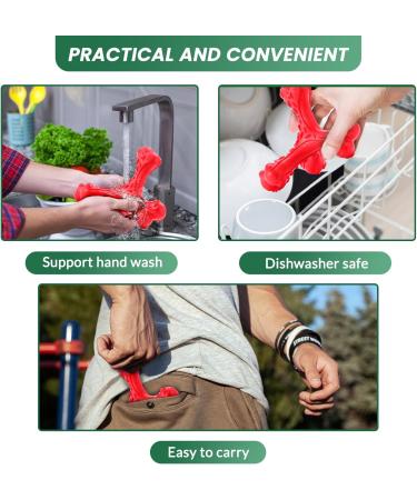 Shop Cvalin Dog Toys for Large Breeds | Aggressive Chew Cubes & Dental Cleaning Stick - Red - Buy Online on GoSupps.com