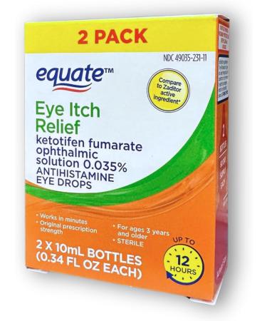 Eye Itch Relief Antihistamine Drops- 2 Bottle (0.34 fl oz Each) Boxed by Fusion Shop Store - Buy Online on GoSupps.com