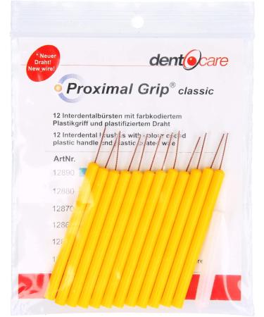 PROXIMAL Grip Interdental Brush Set - Fine Yellow 12 Pcs for Ultimate Dental Care | International Shipping Available - Buy Online on GoSupps.com