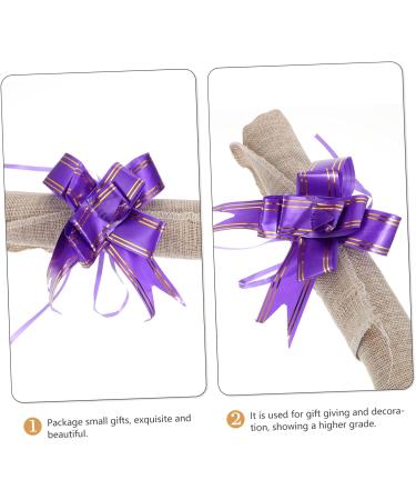 FRCOLOR 6pcs Glossy Decorative Bow Set - Yellow Pink & Purple Ribbon Bows for DIY Gifts & Present Wrapping | International Shipping Available - Buy Online on GoSupps.com