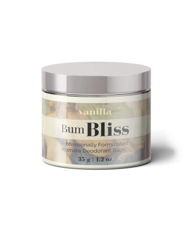 Bum Bliss Intimate Deodorant Balm -(Vanilla) Odor Neutralizer for your Bum Privates & Armpits - No Peroxide No Rinse Gentle Leave-In Formula that Works Instantly - For Fans of Comfort