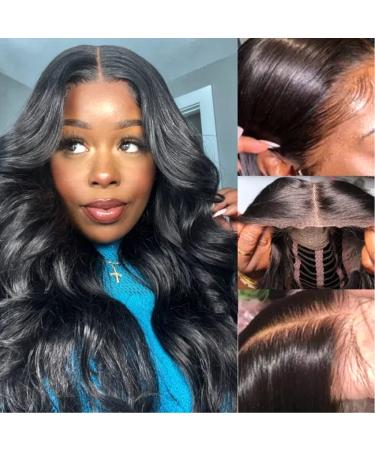 UNICE Wear and Go Glueless Wigs Body Wave Pre Cut Lace 6X4.5 HD Lace Front Wigs Human Hair Pre Plucked Breathable Cap Beginners Wig 150% Density 16inch 16 Inch Pre-cut 6X4.5 Lace Body Wave Wig