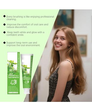 Aloe Vera Mint Toothpaste Cleans Tooth Surfaces Reduces Plaque Buildup Keeps Breath Fresh and Leaves Teeth Sparkling Clean(1pcs) 1 Count (Pack of 1) - Buy Online on GoSupps.com