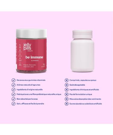 Jelly Pills Vitamin C Zinc Propolis and Echinacea Gummies - No Added Sugars - 70 Orange Flavored Gummies to Boost Your Immune System - For Kids and Adults - Buy Online on GoSupps.com