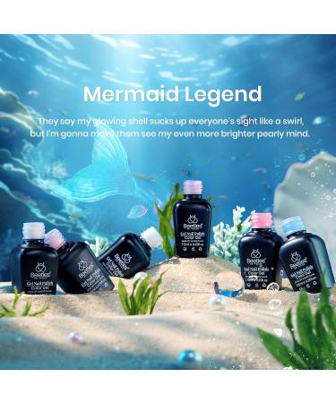 Beetles Pearl Gel Nail Polish - 6 Colors Shimmer Glitter UV LED Soak Off Mermaid Effect DIY Manicure Gift for Women - Buy Online on GoSupps.com