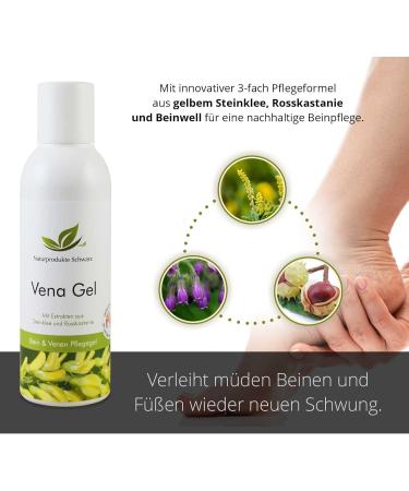 Naturprodukte Schwarz Vena Leg & Vein Gel - 150 ml with Sweet Clover & Horse Chestnut - International Shipping Available - Buy Online on GoSupps.com