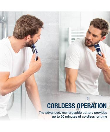 Carmen C81136 Men s Signature Cordless Hair and Beard Trimmer with LED Display 10 Adjustable Cutting Lengths and Rechargeable Battery Midnight Blue Cordless Hair & Beard Trimmer - Buy Online on GoSupps.com