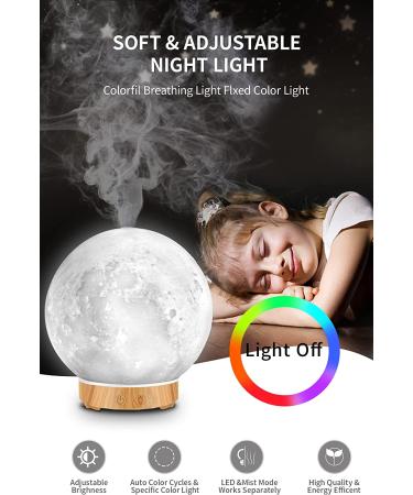 MEIDI Essential Oil Diffuser - Remote Controlled Aromatherapy Moon Lamp with Cool Mist Humidifier - Buy Online on GoSupps.com