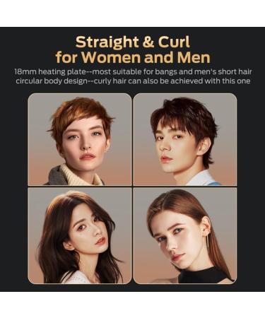 Cordless 2 in 1 Hair Straightener & Curler - Portable Ceramic Flat Mini Hot Tools for Travel - USB Rechargeable - Ideal for Women & Men - White Color - Buy Online on GoSupps.com