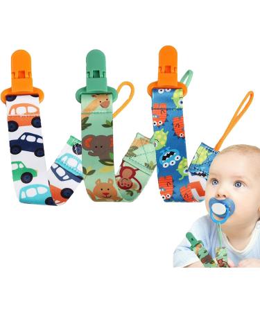 Faceynde Baby Pacifier Clips | Fabric Pacifier Clamps for Boys & Girls - Secure & Stylish Schnuller Clips - Buy Online on GoSupps.com