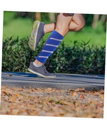 FOMIYES Men's Compression Calf Sleeves - 4 Pairs Over The Calf Socks for Sports & Running - Elastic Footless Nylon Silk Leggings for Men - Buy Online on GoSupps.com