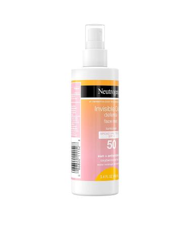 Neutrogena Invisible Daily Defense Face Mist SPF 50 Sunscreen - Oxybenzone-Free - 3.4 fl. Oz - Buy Online on GoSupps.com