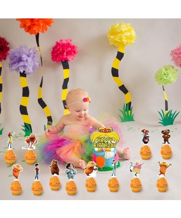 37pcs Lorax Cake Decorations with 1pcs Lorax Cake Topper 36pcs Cute Cartoon Cupcake Toppers for Girls Birthday Party Decorations - Buy Online on GoSupps.com