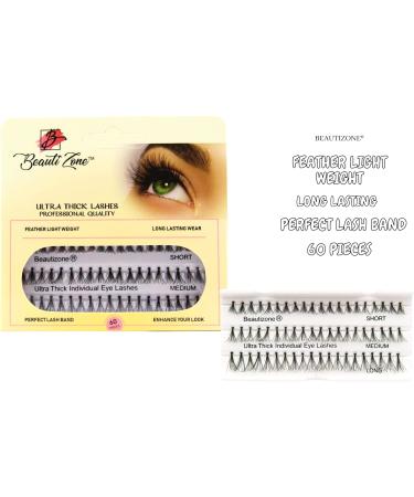 Ultra Thick Individual Eyelash Cluster Eyelashes False Lashes Knotted Lash Extensions Mix Tray Short 8MM - Medium 10MM - Long 12MM 60 Points Beautizone - Buy Online on GoSupps.com