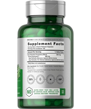 Horbaach Saw Palmetto Extract | 900mg | 200 Capsules | Non-GMO and Gluten Free Formula | Traditional Herb Supplement | from Saw Palmetto Berries Unflavored 200 Count (Pack of 1) - Buy Online on GoSupps.com