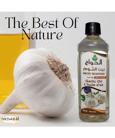 bonballoon Pure & Natural Garlic Oil Cold Pressed Al Hawaj Elhawag El Hawag Concentrated Crude Perfect Hair Skin (1 Pack 17.64 oz / 500 ml)  - Buy Online on GoSupps.com