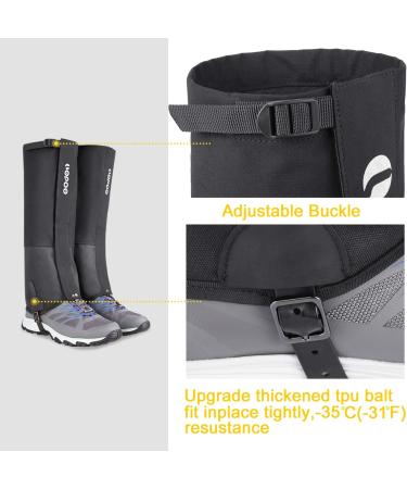 LOPOO Snake Gaiters - Waterproof Leg Gaiters for Men and Women | Anti-Tear 900D Nylon Fabric | Breathable Shoe Gaiters for Outdoor Activities - Buy Online on GoSupps.com